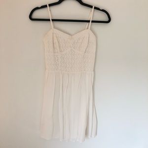 White fit-flare dress